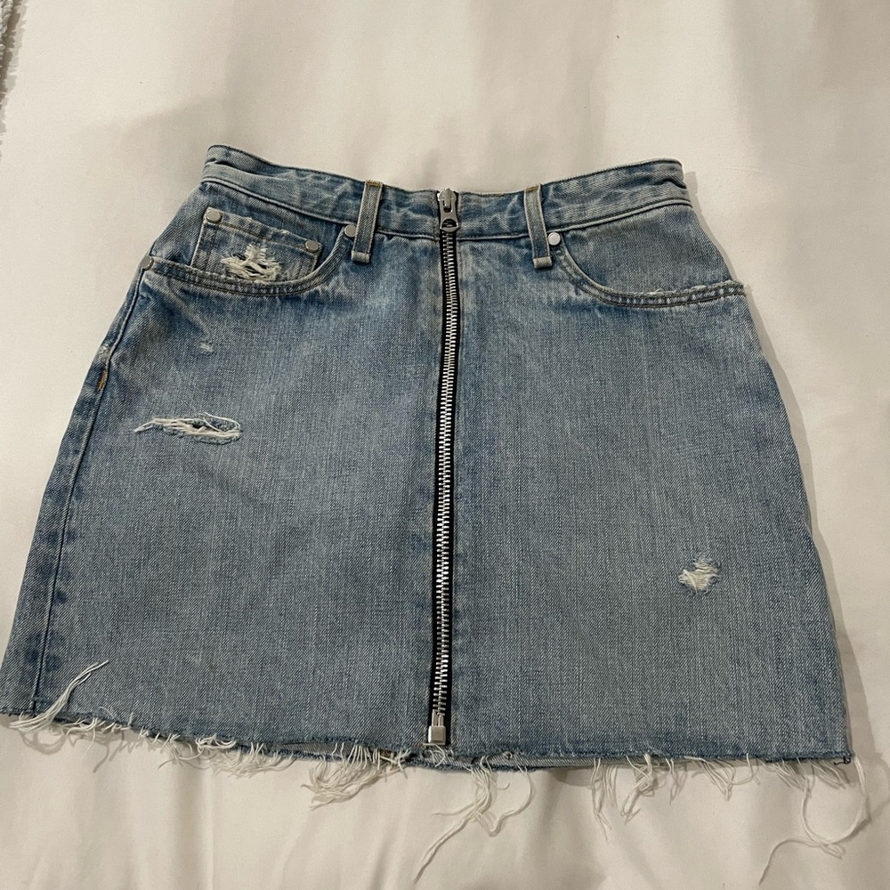 Rag & Bone denim skirt with exposed zipper